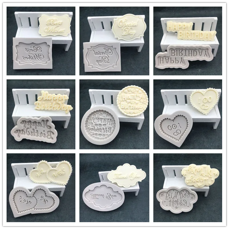 Birthday card nameplate wedding blessing Chocolate Mold sugar liquid silicone mold DIY cake decorating WMJ-365
Birthday card nameplate wedding blessing Chocolate Mold sugar liquid silicone mold DIY cake decorating WMJ-365