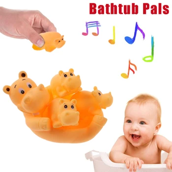 4 Pcs Animal Hippo Mummy Baby Bath Toys Cute Squeaky Floating Bathtub Play Toys For Baby Bathtime Gift
4 Pcs Animal Hippo Mummy Baby Bath Toys Cute Squeaky Floating Bathtub Play Toys For Baby Bathtime Gift