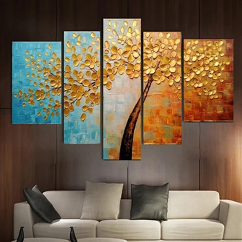 Hand painted canvas oil paintings 5 Pieces Abstract Modern Home Decoration Wall Art Picture for living room Painting knife tree
Hand painted canvas oil paintings 5 Pieces Abstract Modern Home Decoration Wall Art Picture for living room Painting knife tree