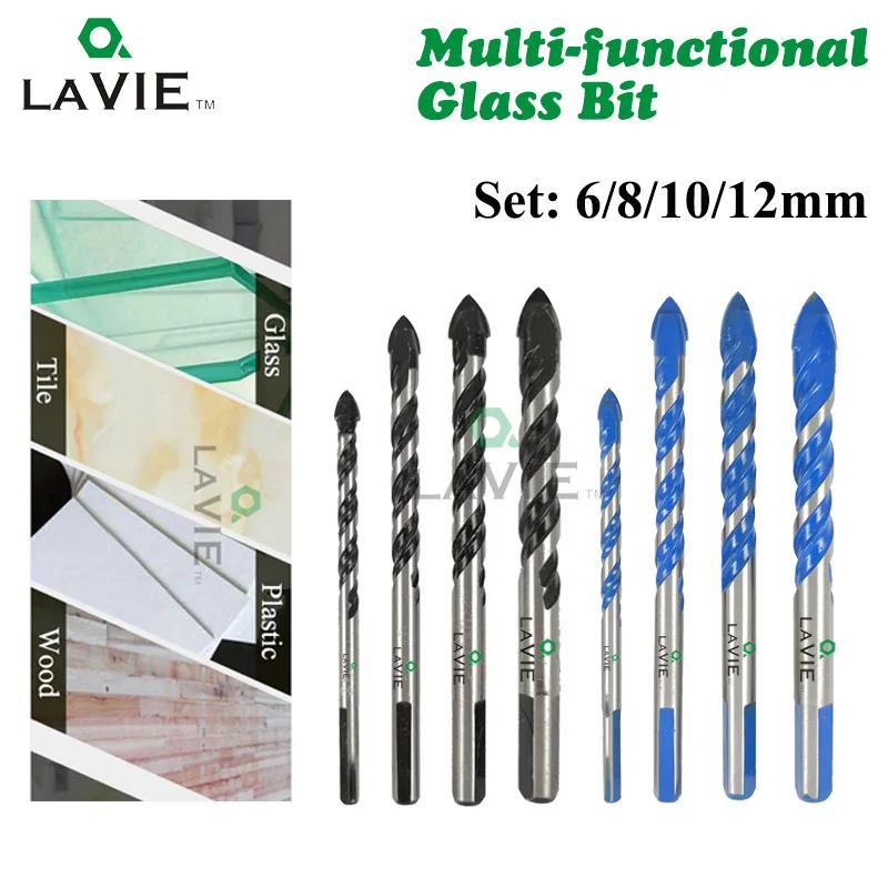LAVIE 4pcs 6mm 8mm 10mm 12mm Multi-functional Glass Drill Bit Triangle Drill Bits For Ceramic Tile Concrete Glass Marble DB02060
LAVIE 4pcs 6mm 8mm 10mm 12mm Multi-functional Glass Drill Bit Triangle Drill Bits For Ceramic Tile Concrete Glass Marble DB02060