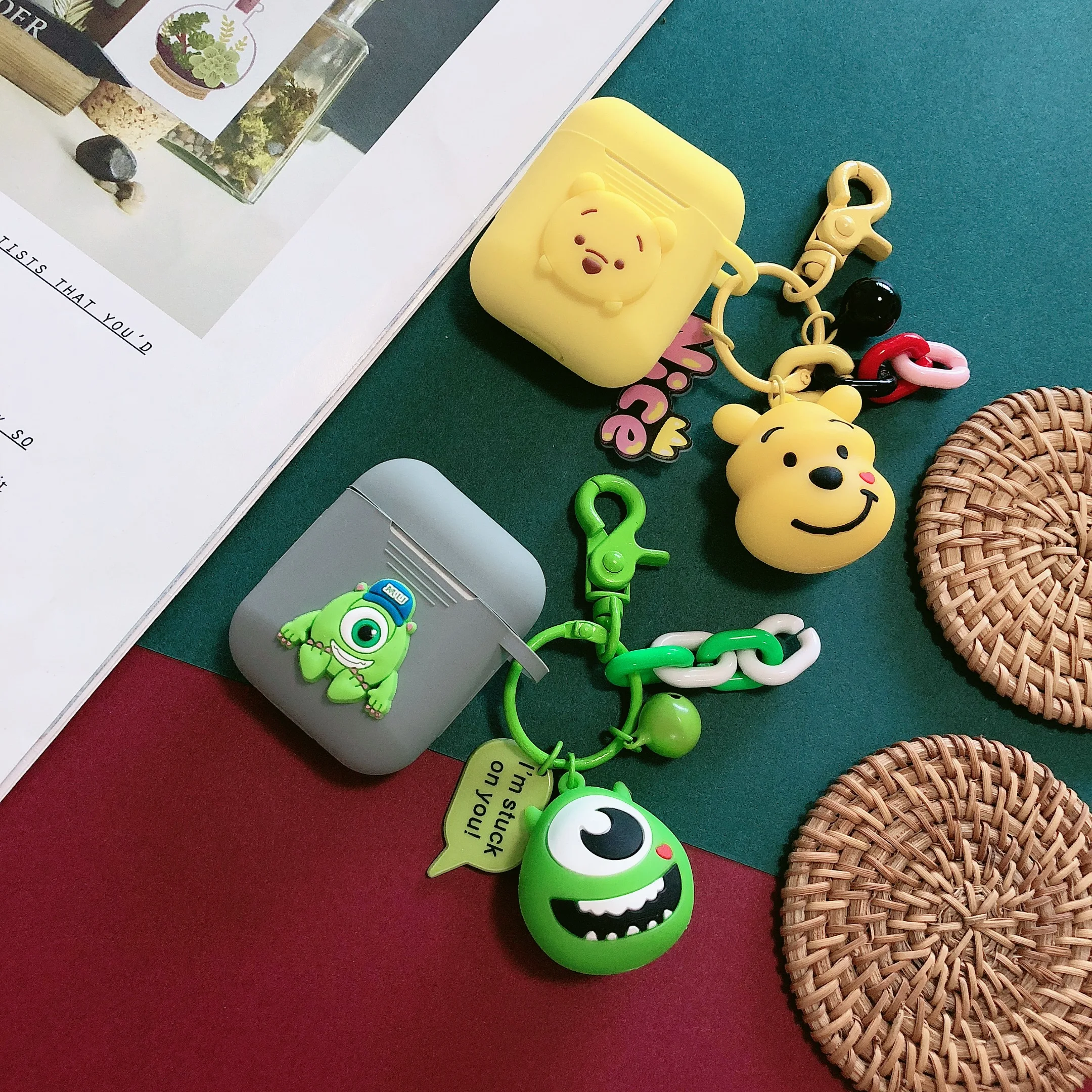 Mike Wazowski Pooh Bear Winnie Cute Cartoon Headphone Cases With Keychain For Apple Airpods 1 2 Silicone Earphone Cover Fundas
Mike Wazowski Pooh Bear Winnie Cute Cartoon Headphone Cases With Keychain For Apple Airpods 1 2 Silicone Earphone Cover Fundas
