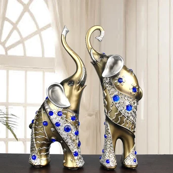 2Pcs/Set Elephant Crafts Model Resin Ornaments with Diamond European Desktop Furnishing Articles
2Pcs/Set Elephant Crafts Model Resin Ornaments with Diamond European Desktop Furnishing Articles