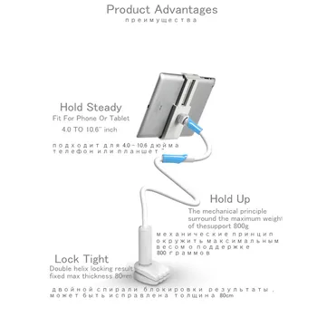 Universal Long Arm Tablet Stand Holder for Samsung iPad Pro11 Air Mini Xiaomi Mipad5 Kindle 4.5-11inch Clamp Tablet Phone Holder 2