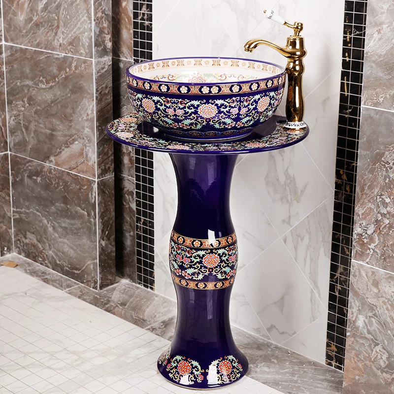 Ceramic Pedestal Basin Jingdezhen Hand Basin Outdoor Washbasin Balcony Bathroom Art Integrated Vertical Pedestal wash Basin
Ceramic Pedestal Basin Jingdezhen Hand Basin Outdoor Washbasin Balcony Bathroom Art Integrated Vertical Pedestal wash Basin