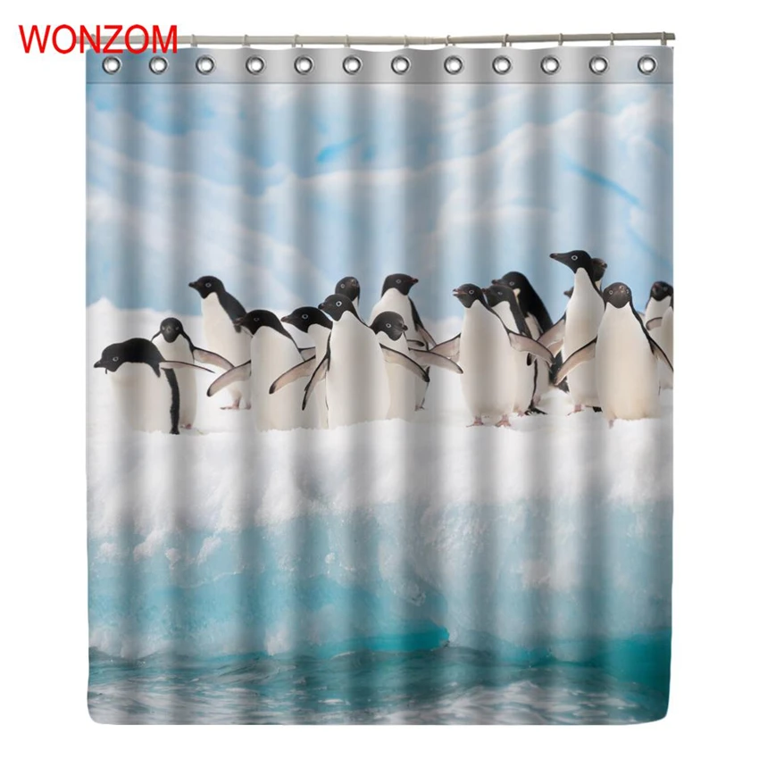 WONZOM Curtains Bathroom With 12 Hooks Waterproof Accessories For Decor Modern Animal Penguins Bath Curtain New Home Decoration
WONZOM Curtains Bathroom With 12 Hooks Waterproof Accessories For Decor Modern Animal Penguins Bath Curtain New Home Decoration
