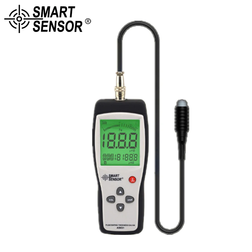 SMART SENSOR Range 0-1800um Film Coating Thickness Gauge Measuring Digital Thickness Meter tester Car-detector Data record
SMART SENSOR Range 0-1800um Film Coating Thickness Gauge Measuring Digital Thickness Meter tester Car-detector Data record
