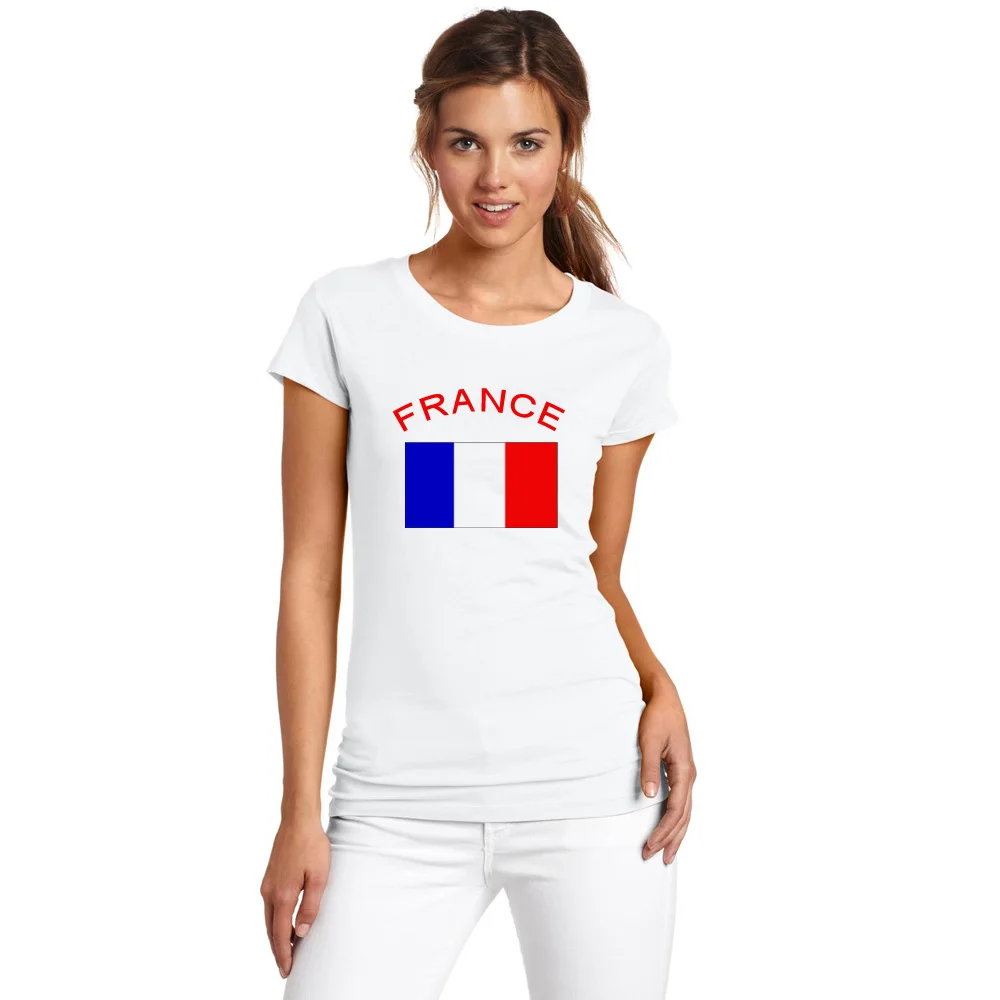 New Summer France Fans Cheer T-Shirts Short Sleeve Fitness France Nationa Flag White T Shirts For Women
New Summer France Fans Cheer T-Shirts Short Sleeve Fitness France Nationa Flag White T Shirts For Women