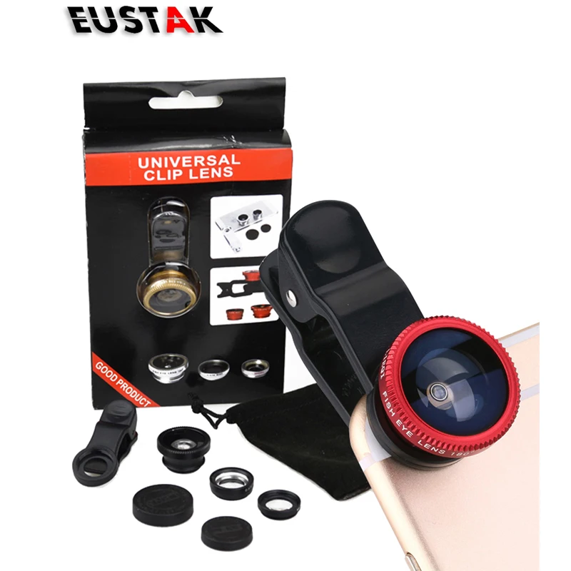 Universal Clip Camera Mobile Phone Lens Fish Eye + Macro + Wide Angle for iPhone 6 7 plus 5 for Samsung S4 5 6 note 3 Fisheye
Universal Clip Camera Mobile Phone Lens Fish Eye + Macro + Wide Angle for iPhone 6 7 plus 5 for Samsung S4 5 6 note 3 Fisheye