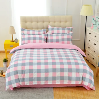 Brief Sweet Pink Grey Checked 4Pcs Twin/Full/Queen/King Size Bedding Linen Quilt/Duvet/Doona Cover Set&Sheet Pillowcases Gray
Brief Sweet Pink Grey Checked 4Pcs Twin/Full/Queen/King Size Bedding Linen Quilt/Duvet/Doona Cover Set&Sheet Pillowcases Gray