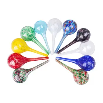 Set of 6 Small Multicolored Glass Plant Watering Globes-Each Measures 6inch L x 2.5inch D
Set of 6 Small Multicolored Glass Plant Watering Globes-Each Measures 6inch L x 2.5inch D
