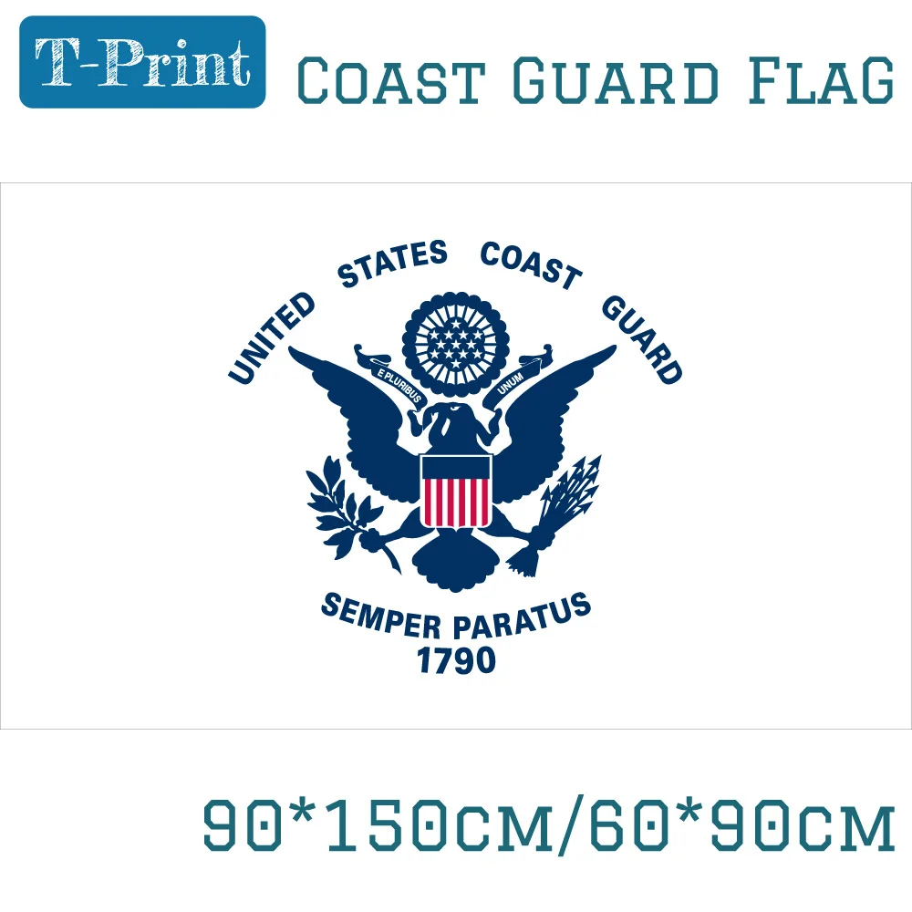 USA 3x5ft Polyester Banners USA Coast Guard Flag 90*150cm 60*90cm Flag with Brass Grommets For Office
USA 3x5ft Polyester Banners USA Coast Guard Flag 90*150cm 60*90cm Flag with Brass Grommets For Office