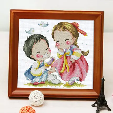 Gold Collection Lovely Counted Cross Stitch Kit The Flower Shoes Little Boy and Girl Love SO
Gold Collection Lovely Counted Cross Stitch Kit The Flower Shoes Little Boy and Girl Love SO