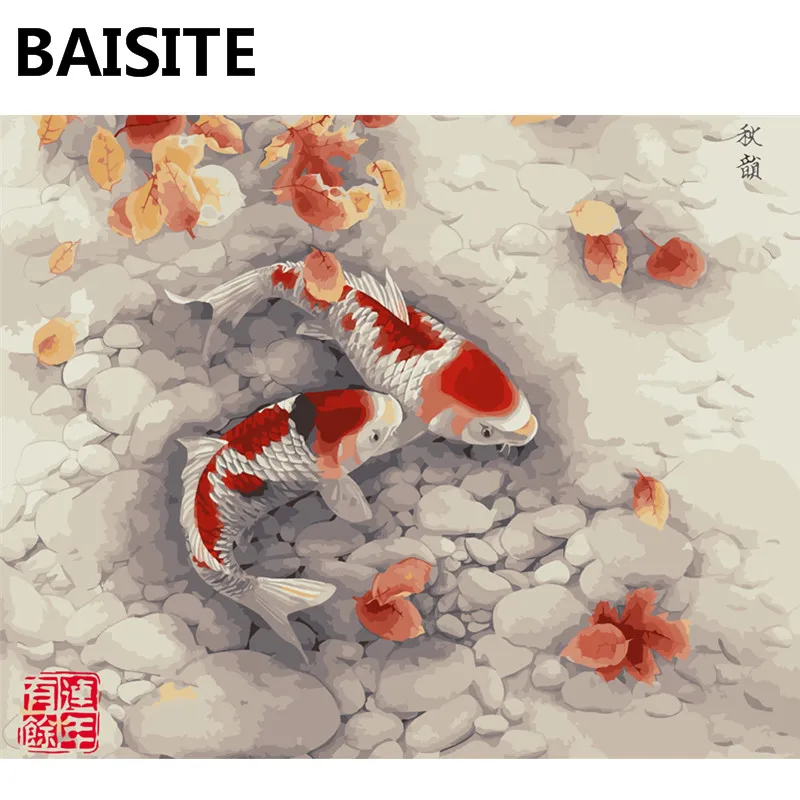 BAISITE Framed Picture DIY Oil Painting By Numbers Of Fish Modern Wall Picture Painting&Calligraphy Home Decor E171
BAISITE Framed Picture DIY Oil Painting By Numbers Of Fish Modern Wall Picture Painting&Calligraphy Home Decor E171
