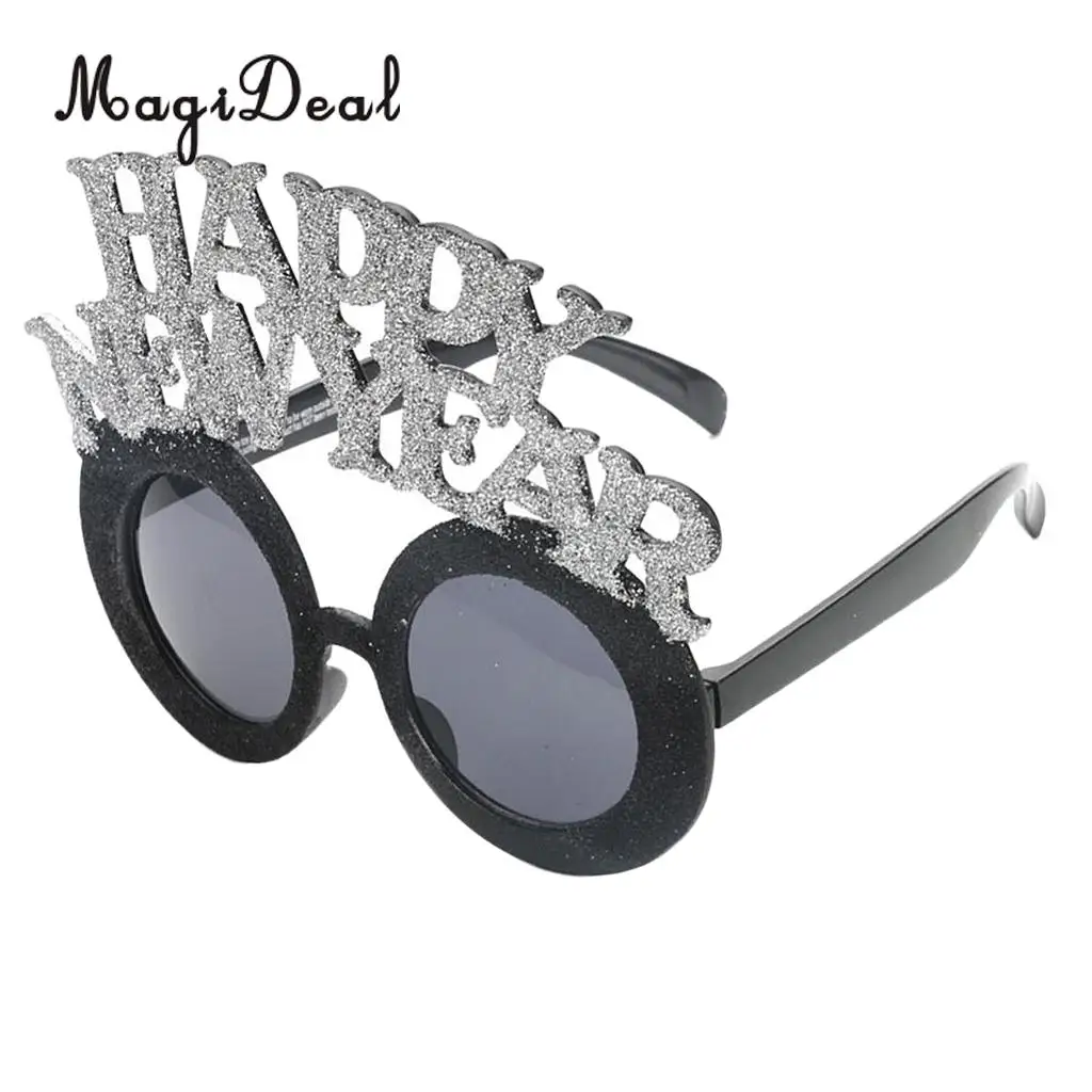 Funny Glitter New Year Party Glasses Photobooth Celebrations Sunglasses Kids Adults Christmas Holiday Party Eyeglasses Favors