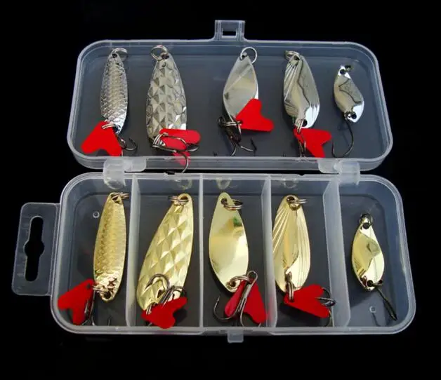 free shipping 10pcs spoon lure 1pcs fishing box fishing lure set saltwater fishing bait mixed weight gold/silver metal fishing
free shipping 10pcs spoon lure 1pcs fishing box fishing lure set saltwater fishing bait mixed weight gold/silver metal fishing