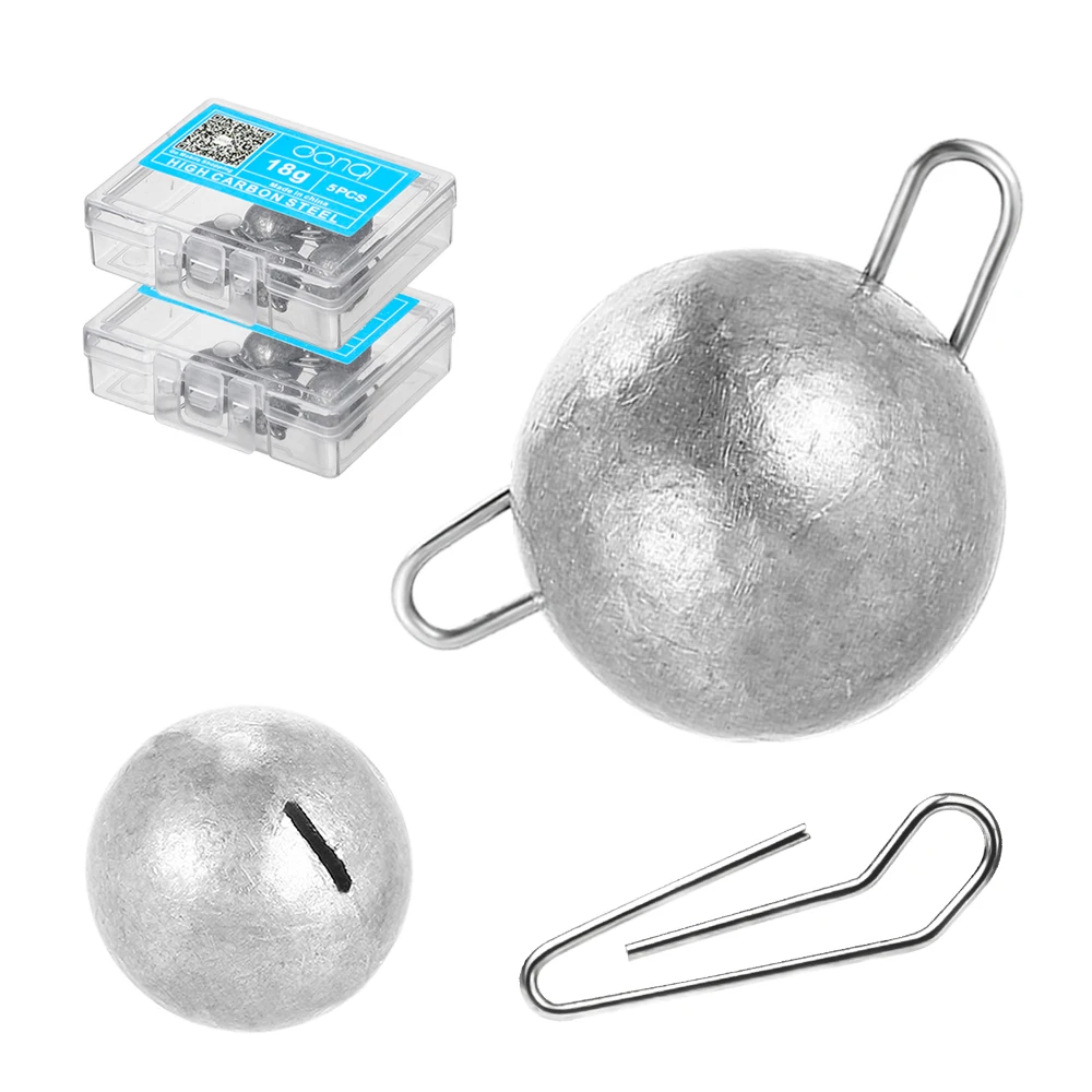 DONQL 5pcs Set Lead Jig Head For Fishing Hook Deep Water Lead Weight Soft Worm Lure 2g-18g Carp Fishing Accessories Tackle (2)
