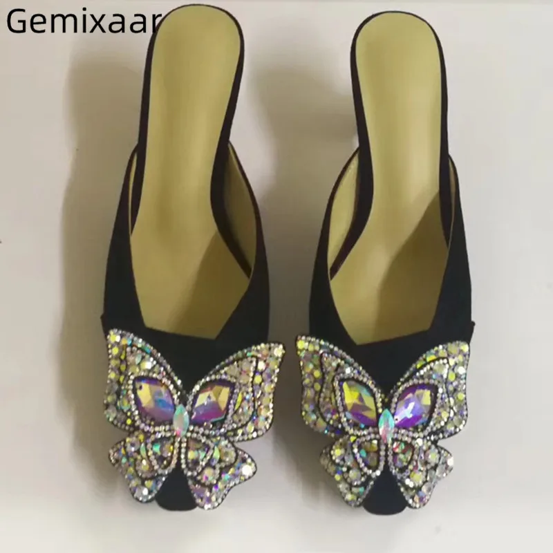 Jewelry Bow-knot Woman Slippers Point Toe Decor Crystal Slim Shallow Party Slides 2019 Chic Asymmetry Metal Heel Woman Slippers
Jewelry Bow-knot Woman Slippers Point Toe Decor Crystal Slim Shallow Party Slides 2019 Chic Asymmetry Metal Heel Woman Slippers