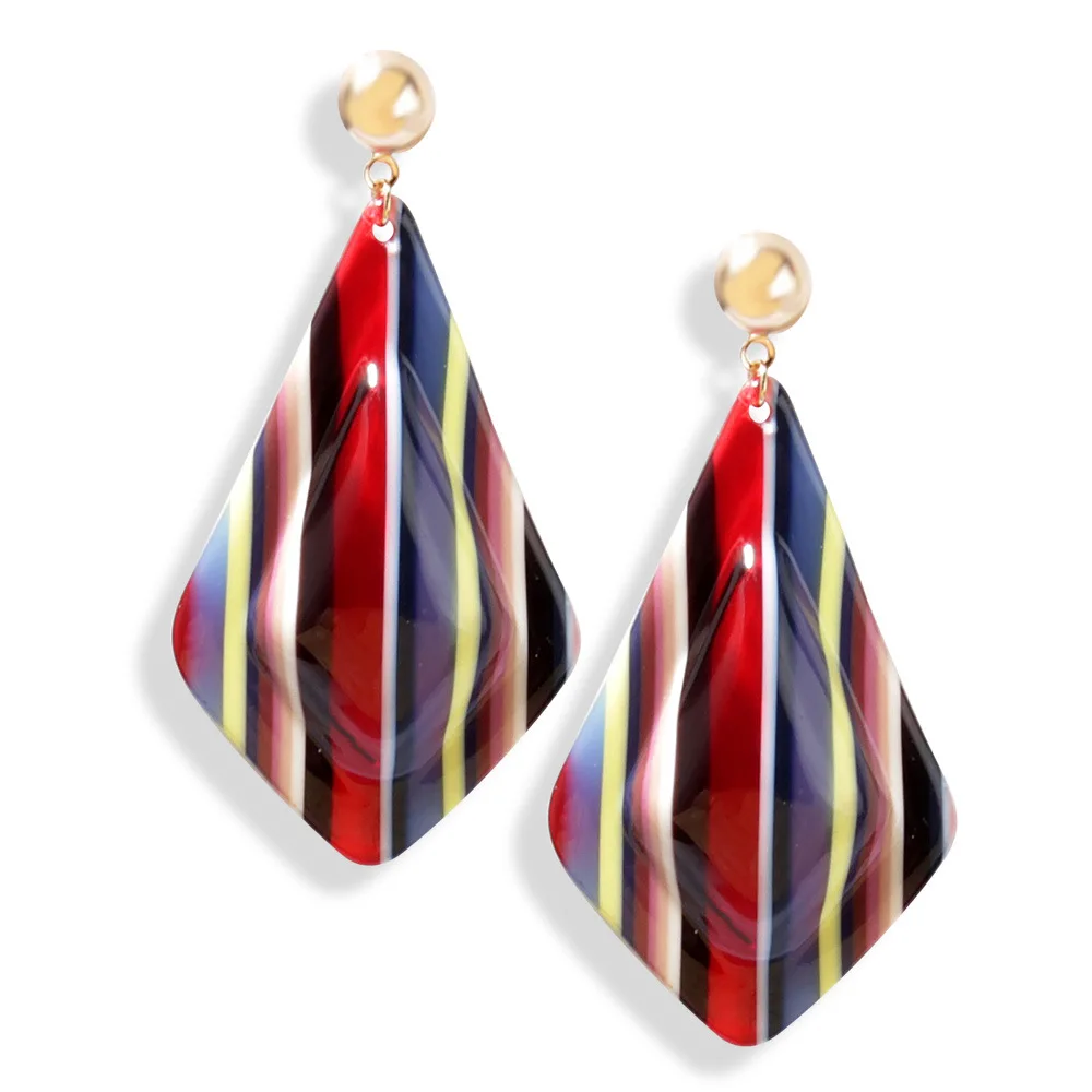 8SEASONS Vintage Multicolor Acrylic Geometric Drop Earrings Stripe Pattern Fashion Women's Earrings 2019 Trendy Jewelry 1 Pair
8SEASONS Vintage Multicolor Acrylic Geometric Drop Earrings Stripe Pattern Fashion Women's Earrings 2019 Trendy Jewelry 1 Pair
