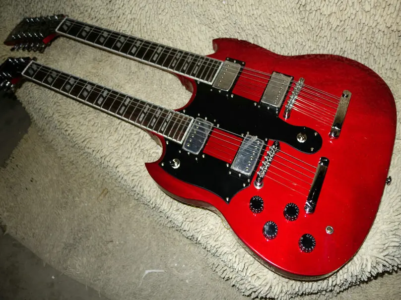 Left Handed Red 1275 Double Neck Electric Guitar 6/12 Strings Wholesale Free Shipping
Left Handed Red 1275 Double Neck Electric Guitar 6/12 Strings Wholesale Free Shipping
