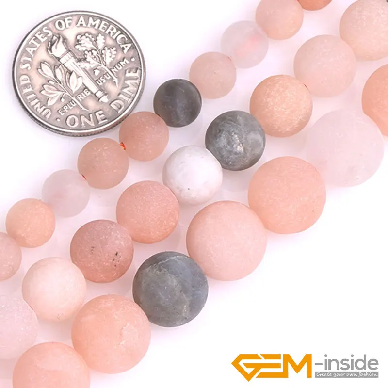 

6mm 8mm 10mm Frosted Round Natural Multicolor Moonstone Stone Gem Stone Semi Precious Matte Beads DIY Beads For Jewelry Making