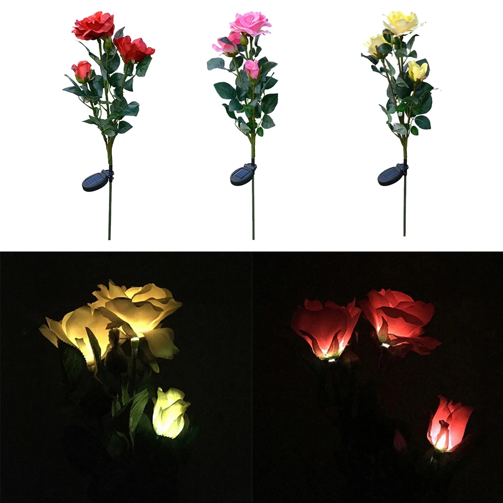 1 Piece Solar Powered Rose LED Light Outdoor Garden Patio Lamp Lawn Pathway Lighting 1 Piece Solar Powered Rose LED Light Outdoor Garden Patio Lamp Lawn Pathway Lighting