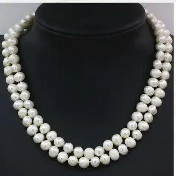 Women Gift Freshwater 7-8mm natural white freshwater cultured pearl nearround beads necklace for women 2 rows chain
Women Gift Freshwater 7-8mm natural white freshwater cultured pearl nearround beads necklace for women 2 rows chain