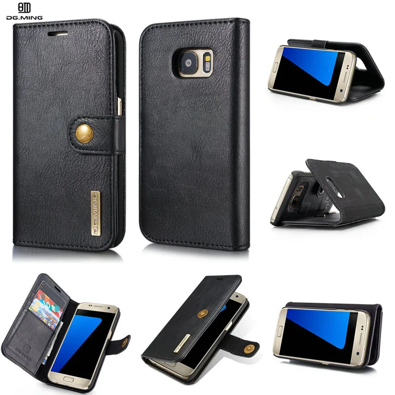 Съемный откидной чехол DG.Ming для телефона Samsung Galaxy S7 Edge роскошный кожаный кошелек