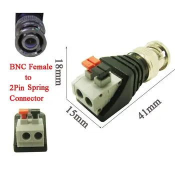 50pcs Freeshipping Coax CAT5 to CCTV Camera spring BNC Male Connector, DC plug press BNC Plug with push button for CCTV Cable
50pcs Freeshipping Coax CAT5 to CCTV Camera spring BNC Male Connector, DC plug press BNC Plug with push button for CCTV Cable