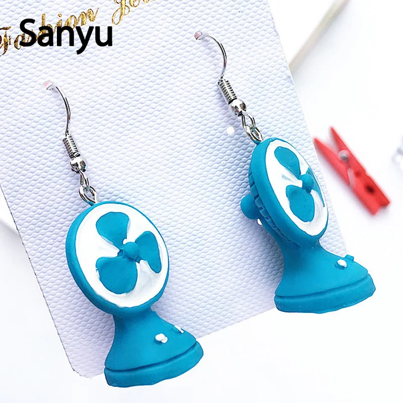 New Arrival Funny Blue Electric Fan Mini Drop Earrings Cute Summer Little Dangle Earrings for Women Girls Unique Fashion Brincos
New Arrival Funny Blue Electric Fan Mini Drop Earrings Cute Summer Little Dangle Earrings for Women Girls Unique Fashion Brincos