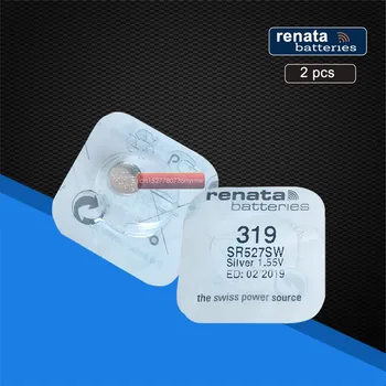

2pack renata Silver Oxide Watch Battery 319 SR527SW 527 1.55V 100% original brand renata 319 renata 527 battery