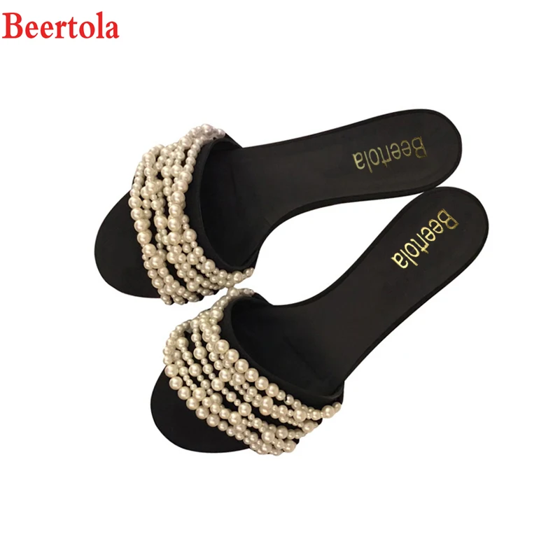 Beertola Women Shoes String Bead Weave Pearls Flat Outside Woman Slippers Summer Casual Shoes Zapatos Mujer Lady Shoes size33-40
Beertola Women Shoes String Bead Weave Pearls Flat Outside Woman Slippers Summer Casual Shoes Zapatos Mujer Lady Shoes size33-40