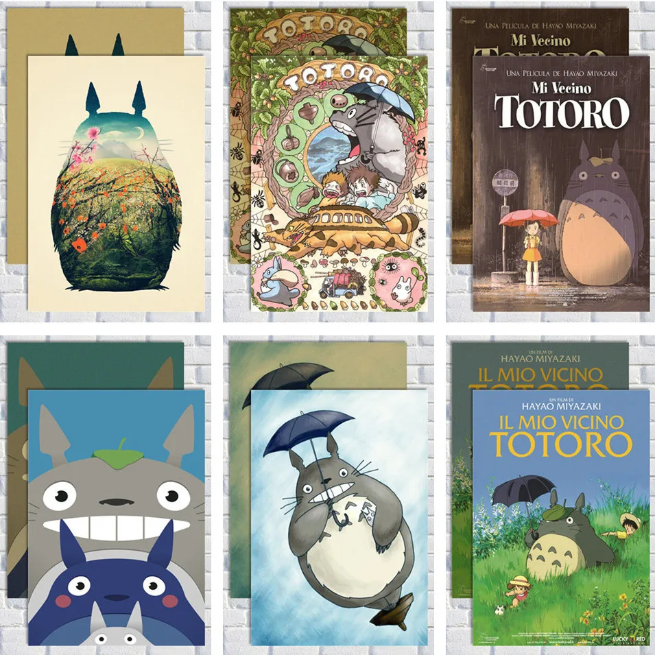 Hayao Miyazaki Totoro /kraft paper/Wall stickers/cafe bar poster/Retro Poster/decorative painting
Hayao Miyazaki Totoro /kraft paper/Wall stickers/cafe bar poster/Retro Poster/decorative painting