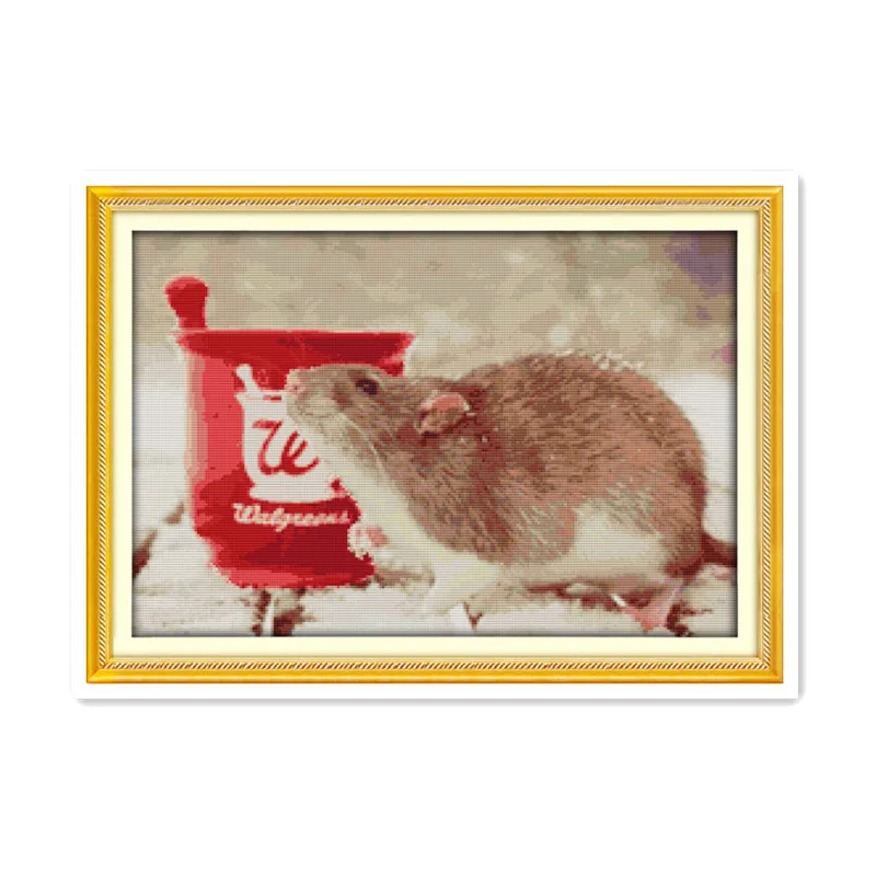 11CT 14C printed cloth cross stitch kit, mouse dmc embroidery thread manual needlework sewing embroidery pictures
11CT 14C printed cloth cross stitch kit, mouse dmc embroidery thread manual needlework sewing embroidery pictures