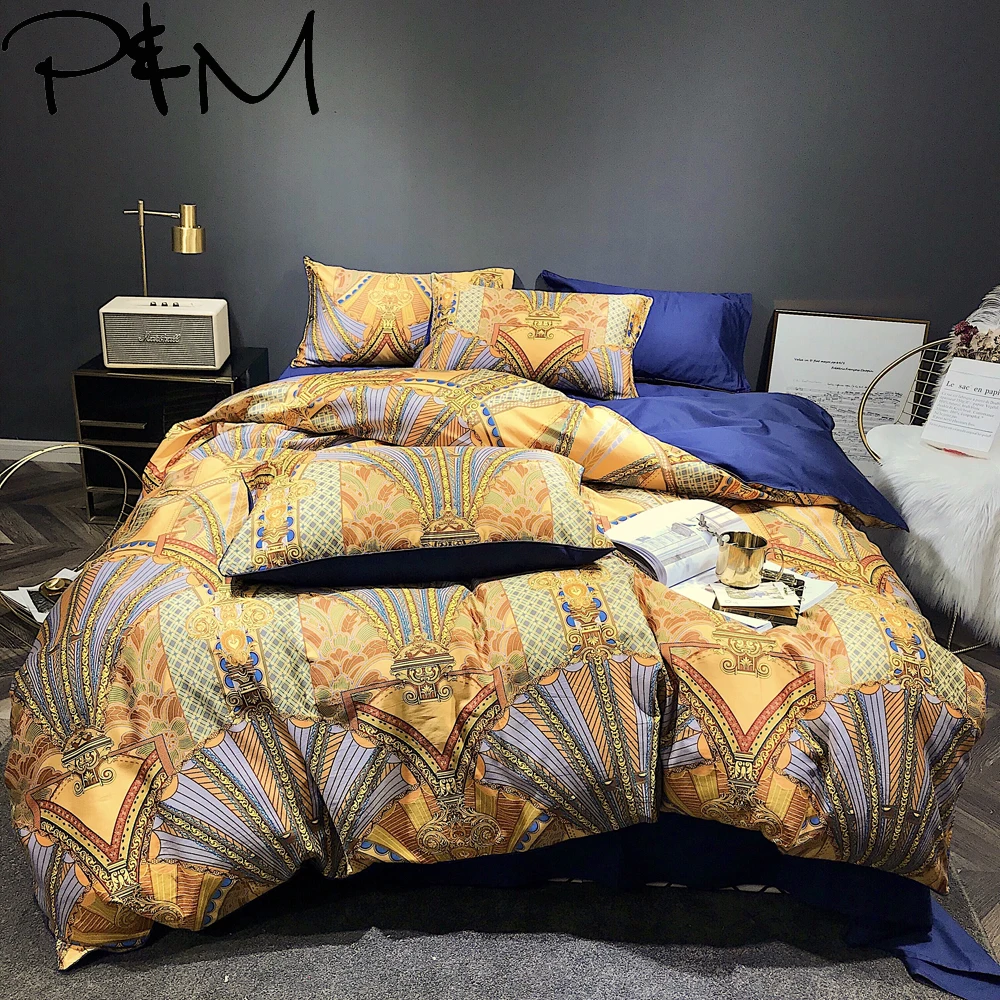 Papa&Mima Digital printing Luxurious bedding set cotton Queen King size flat sheet pillowcases duvet cover sets
Papa&Mima Digital printing Luxurious bedding set cotton Queen King size flat sheet pillowcases duvet cover sets