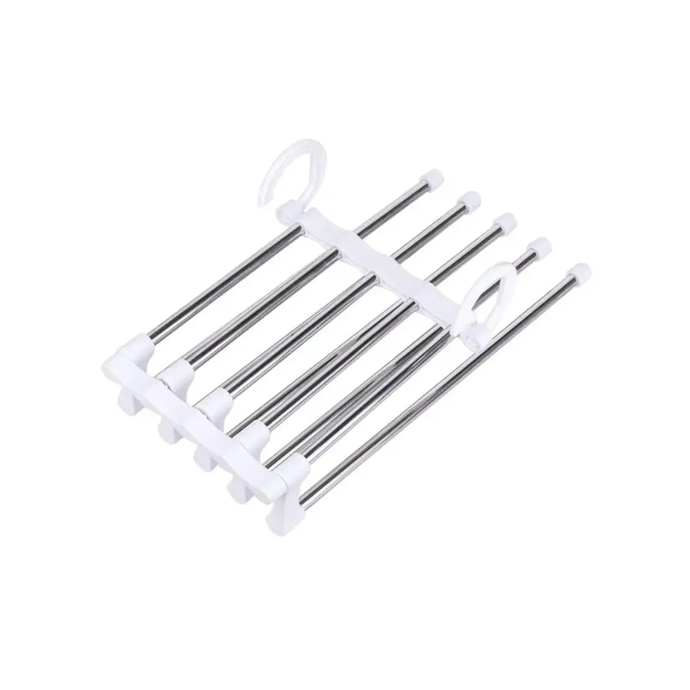 5 in 1 Multifunction Retractable Pants Storage Drying Rack Trouser Hanger Stainless Steel Plastic
5 in 1 Multifunction Retractable Pants Storage Drying Rack Trouser Hanger Stainless Steel Plastic