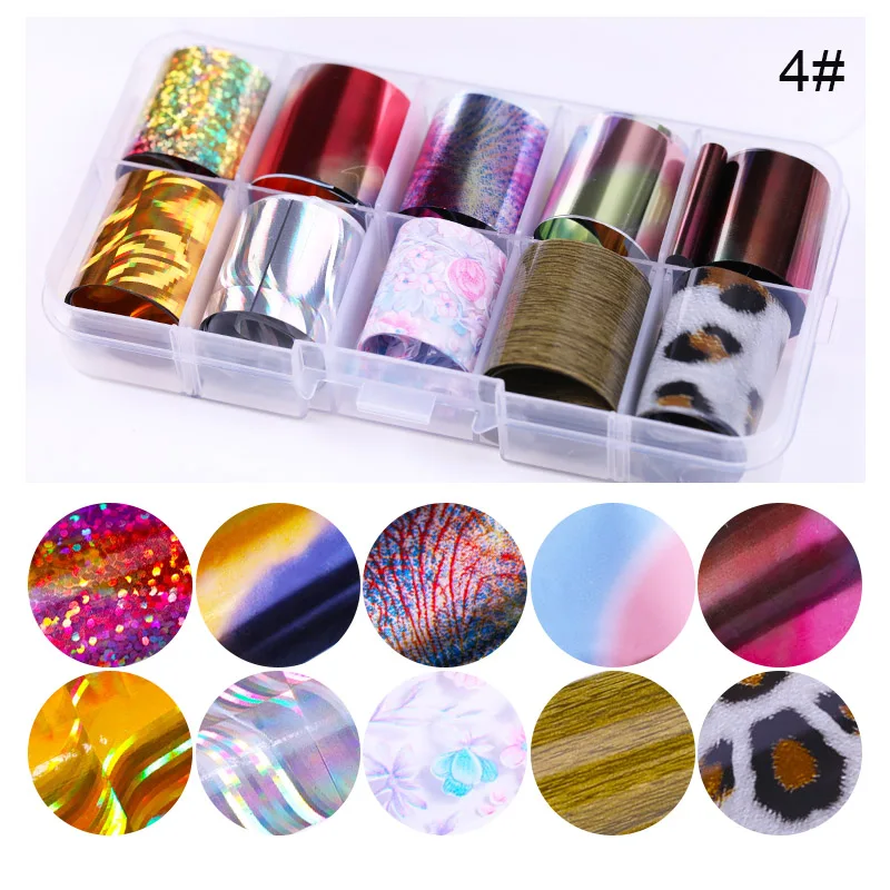 10 Rolls/Box Holographic Nail Foil Starry Sky Nail Art Transfer Sticker Colorful Glitter Candy Stickers Manicure Decoration
10 Rolls/Box Holographic Nail Foil Starry Sky Nail Art Transfer Sticker Colorful Glitter Candy Stickers Manicure Decoration
