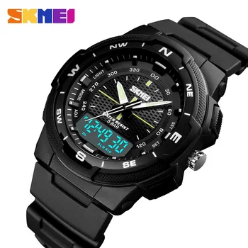 Men's Sport Watches Men Dual Display LED Digital Waterproof Quartz Military Watch Man Clock erkek kol saati relogio masculino 
Men's Sport Watches Men Dual Display LED Digital Waterproof Quartz Military Watch Man Clock erkek kol saati relogio masculino