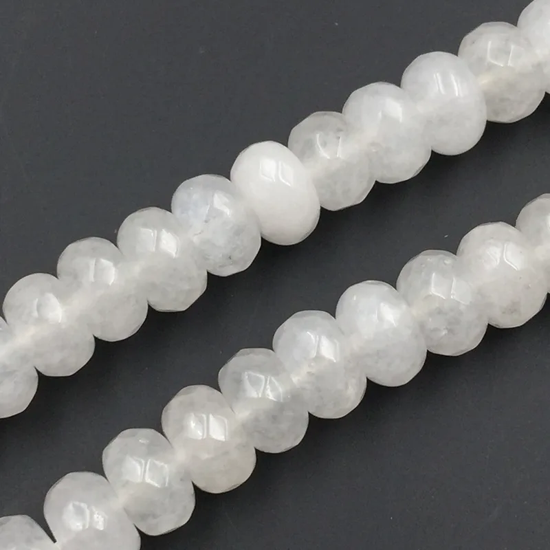 REACHLIN JEWELS White Natural Stone Jades 5x8mm Rondelle Faceted Jaspers Chalcedony Loose Beads for Jewelry Making Craft 15"A284
REACHLIN JEWELS White Natural Stone Jades 5x8mm Rondelle Faceted Jaspers Chalcedony Loose Beads for Jewelry Making Craft 15"A284