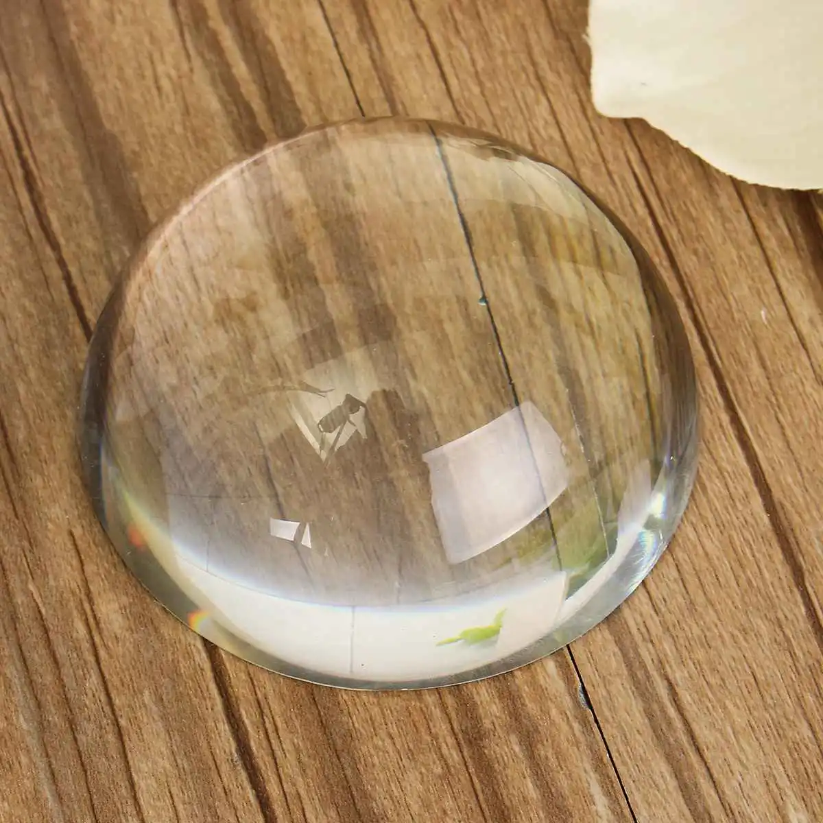 paperweight half crystal clear lens ball crystal