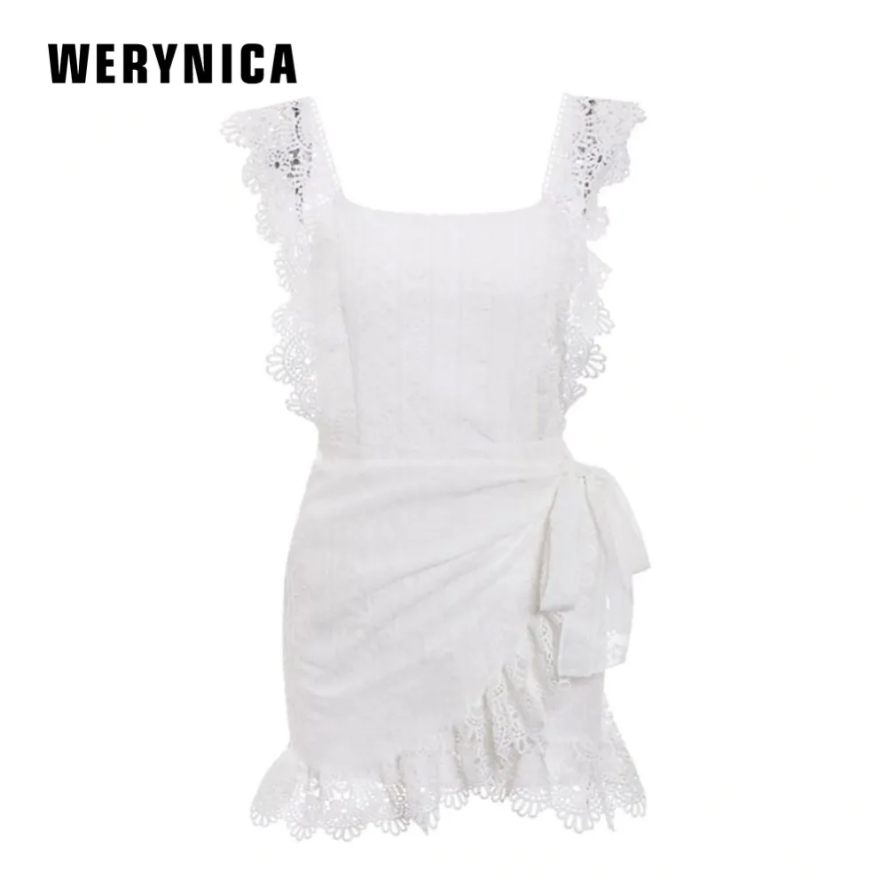 Werynica Sexy white women summer dress 2019 Backless ruffle cotton lace dress Vintage holiday beach short female vestidos
Werynica Sexy white women summer dress 2019 Backless ruffle cotton lace dress Vintage holiday beach short female vestidos