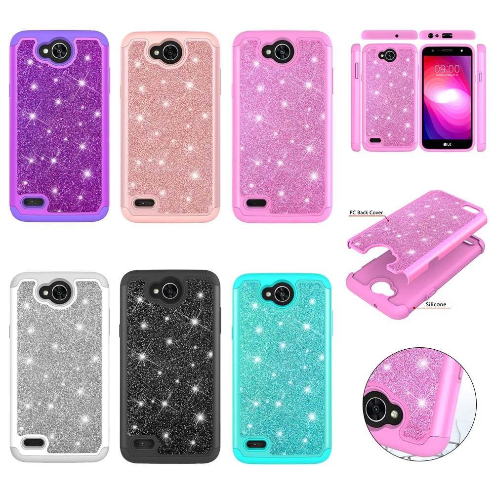 Case for LG X Power 2 Bling Glitter Dual Layer PC Silicone Back Capa Cover for LG X Power 2 Case Phone Accessories
Case for LG X Power 2 Bling Glitter Dual Layer PC Silicone Back Capa Cover for LG X Power 2 Case Phone Accessories