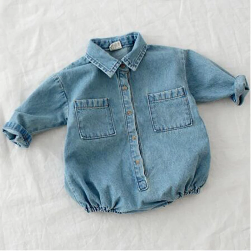 Autumn Baby Toddler Long Sleeve Lapel Collar Denim Jeans Rompers Kids Infant Jumpsuits Baby Boys Girls Clothes Fashion Rompers
Autumn Baby Toddler Long Sleeve Lapel Collar Denim Jeans Rompers Kids Infant Jumpsuits Baby Boys Girls Clothes Fashion Rompers