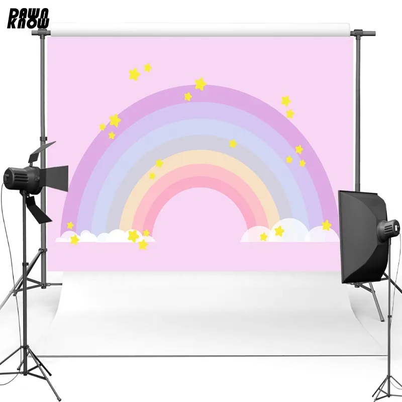 DAWNKNOW Pink Vinyl Photography Background For Birthday Party Rainbow New Fabric Polyester Backdrops For Baby Photo Studio lv019
DAWNKNOW Pink Vinyl Photography Background For Birthday Party Rainbow New Fabric Polyester Backdrops For Baby Photo Studio lv019