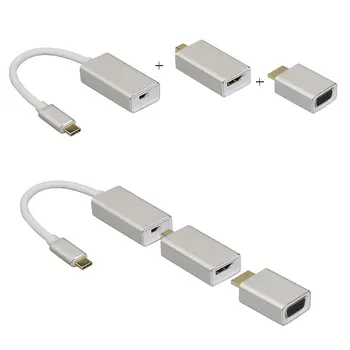 All in 1 Usb C 3.1 Type C To Mini Displayport Dp Adapter Support 4k Male To Female Hdtv Converter Cable VGA HDMI for Macbook Pro
All in 1 Usb C 3.1 Type C To Mini Displayport Dp Adapter Support 4k Male To Female Hdtv Converter Cable VGA HDMI for Macbook Pro