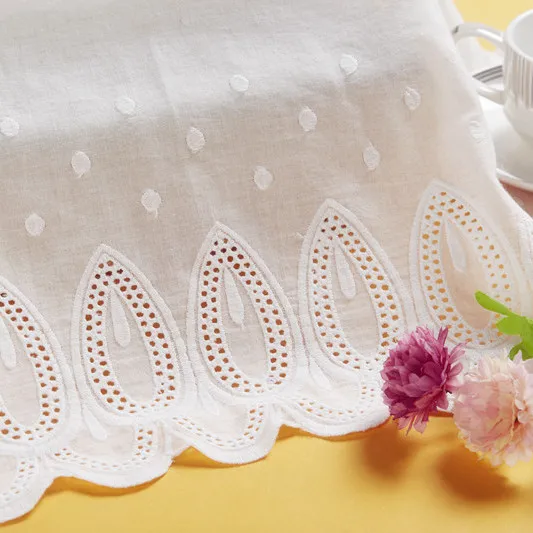 3Y-5Y/Lot Cotton Cloth Natural White Embroidered Lace Trim Clothing Dress Lace Fabric Width 27CM Sewing Diy Accessories
3Y-5Y/Lot Cotton Cloth Natural White Embroidered Lace Trim Clothing Dress Lace Fabric Width 27CM Sewing Diy Accessories