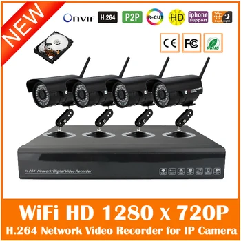 4ch Wireless 1.0mp Wi Fi Surveillance Kit 720p Onvif P2p Outdoor Waterproof Network Nvr Cctv System With 1tb Hdd Hot Sale
4ch Wireless 1.0mp Wi Fi Surveillance Kit 720p Onvif P2p Outdoor Waterproof Network Nvr Cctv System With 1tb Hdd Hot Sale