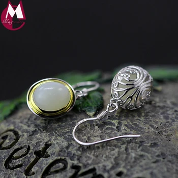 Original Design Fine Hollow White Jade Women Earrings 100% 925 Sterling Silver Drop Earrings Jewelry Earrings With Stone SE89
Original Design Fine Hollow White Jade Women Earrings 100% 925 Sterling Silver Drop Earrings Jewelry Earrings With Stone SE89