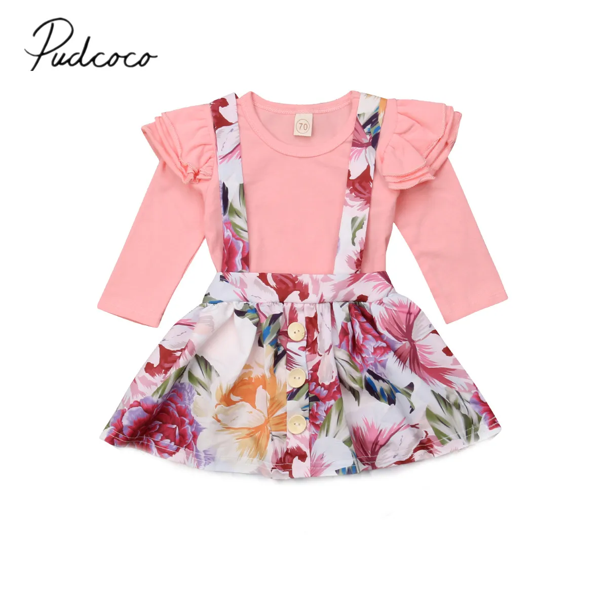2018 Brand New 0-24M Newborn Toddler Baby Girls Clothes Sets 2PCS Long Sleeve Pink Jumpsuits Tops+Flowers Print Overalls Dress
2018 Brand New 0-24M Newborn Toddler Baby Girls Clothes Sets 2PCS Long Sleeve Pink Jumpsuits Tops+Flowers Print Overalls Dress