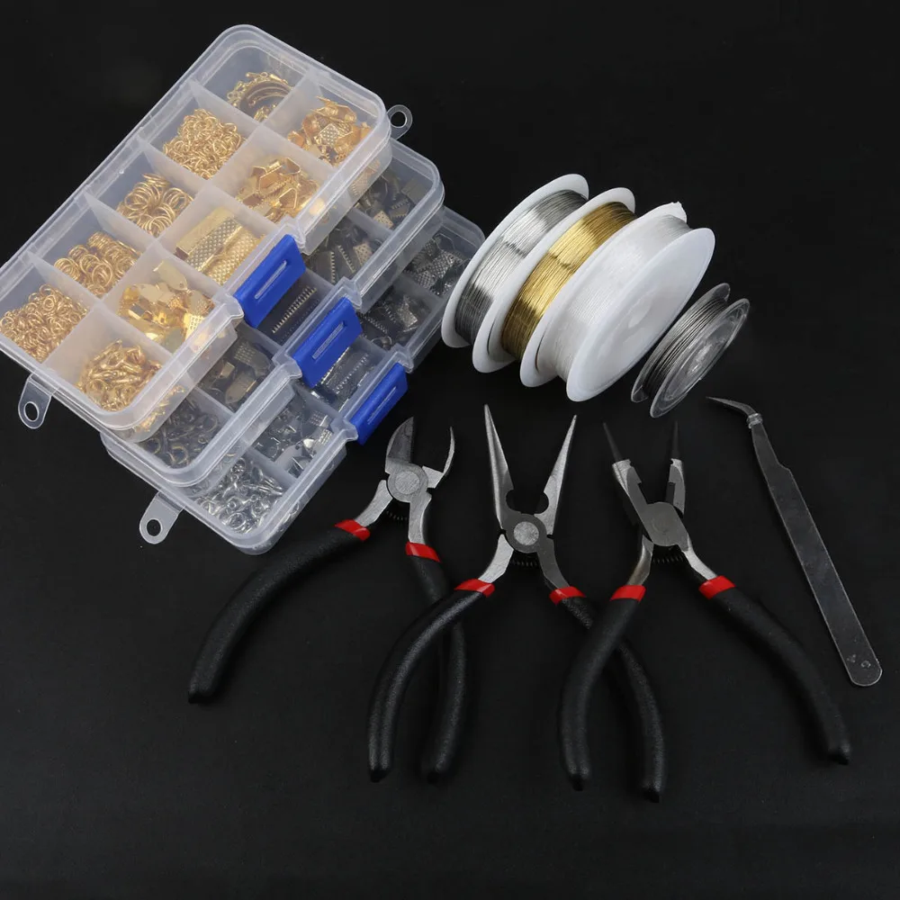 DIY Necklace Jewelry Making 1Box Pliers Tweezers End Clasps Lobster Clasps Jump Rings Extender Chains Jewelry Tool Set
DIY Necklace Jewelry Making 1Box Pliers Tweezers End Clasps Lobster Clasps Jump Rings Extender Chains Jewelry Tool Set