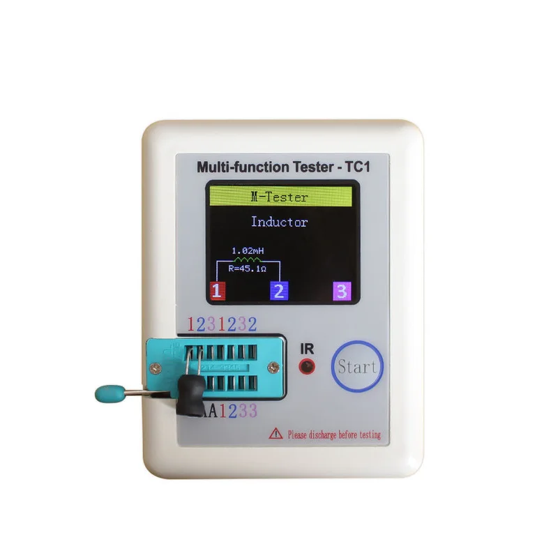 LCR-TC1 full color screen display Multifunction TFT Backlight Transistor IC Tester Diode Triode Inductor Capacitor ESR Meter
LCR-TC1 full color screen display Multifunction TFT Backlight Transistor IC Tester Diode Triode Inductor Capacitor ESR Meter
